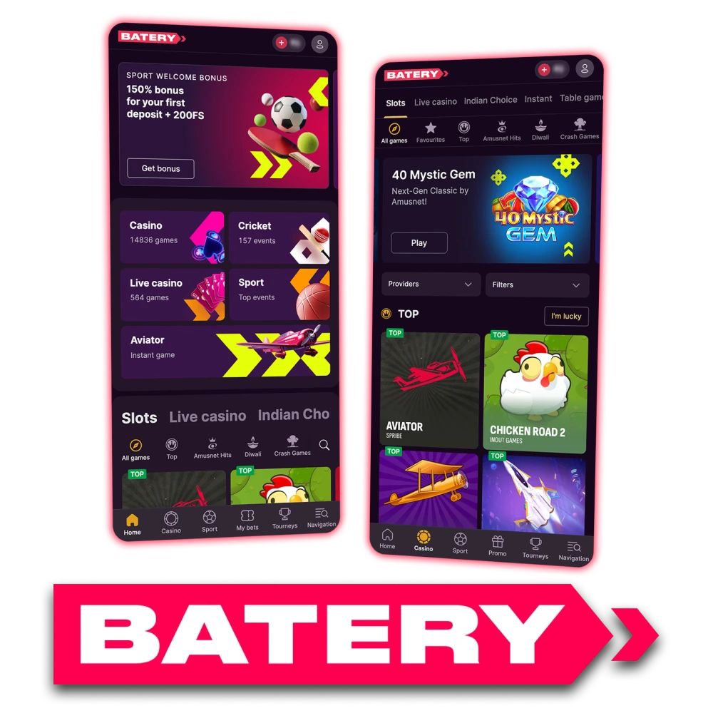 Download Batery official app on your device.