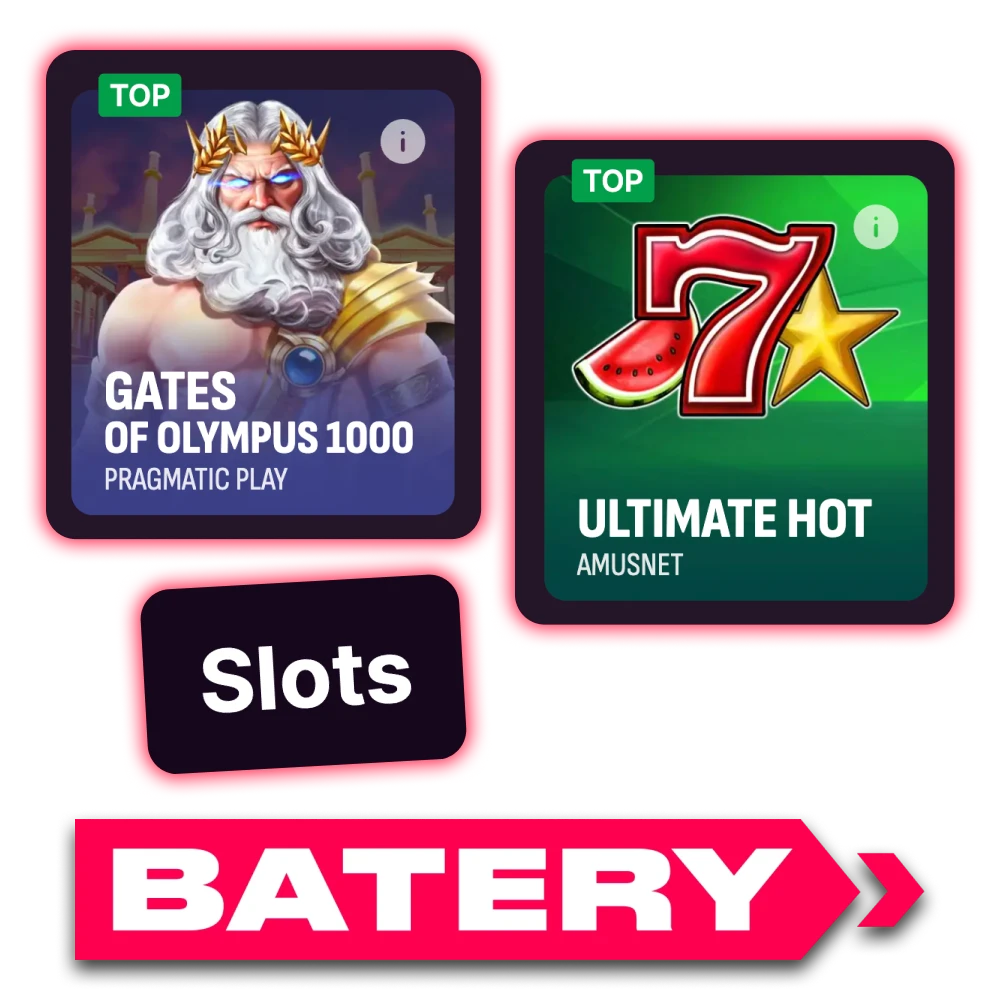 Batery Casino offers you access to various slots games.