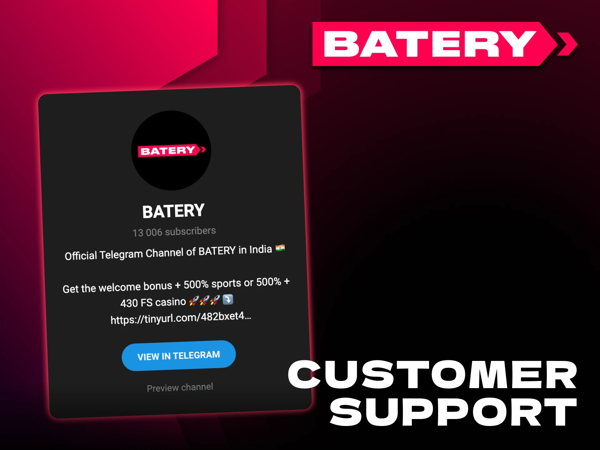 Use the Batery official channels to get help.