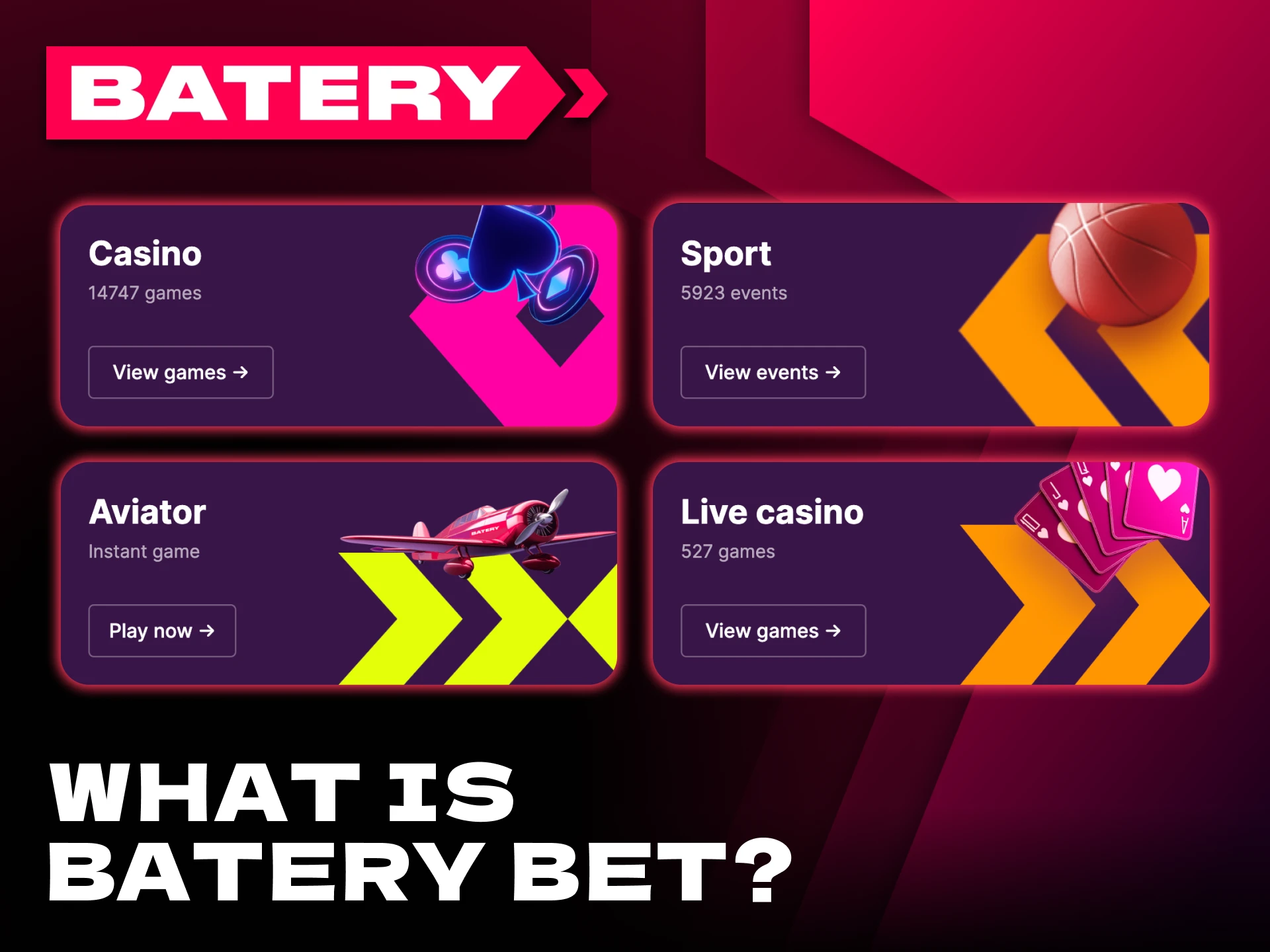 Batery is an online sportsbook and casino in India.