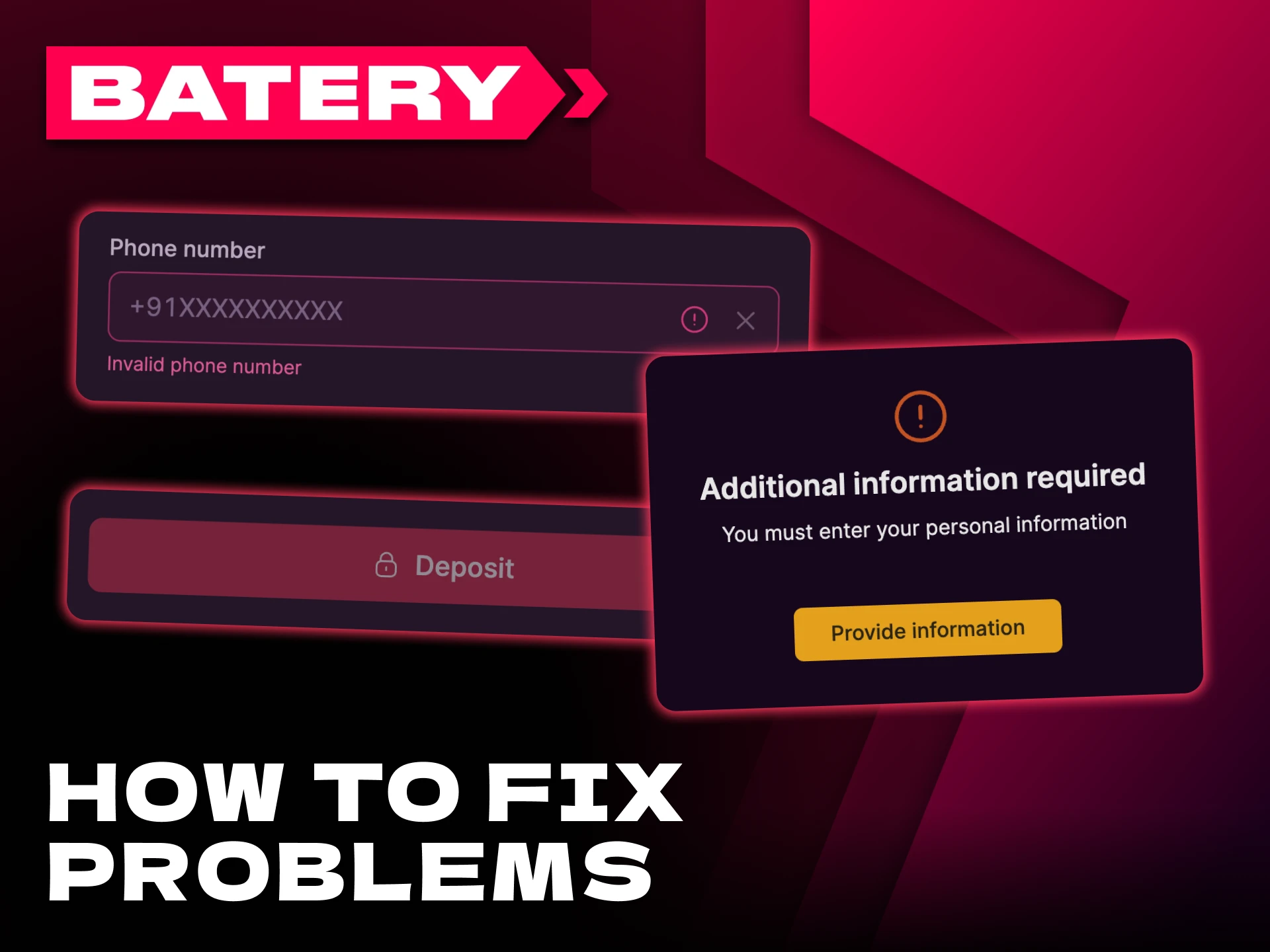 Check out the most common deposit issues and its solutions.