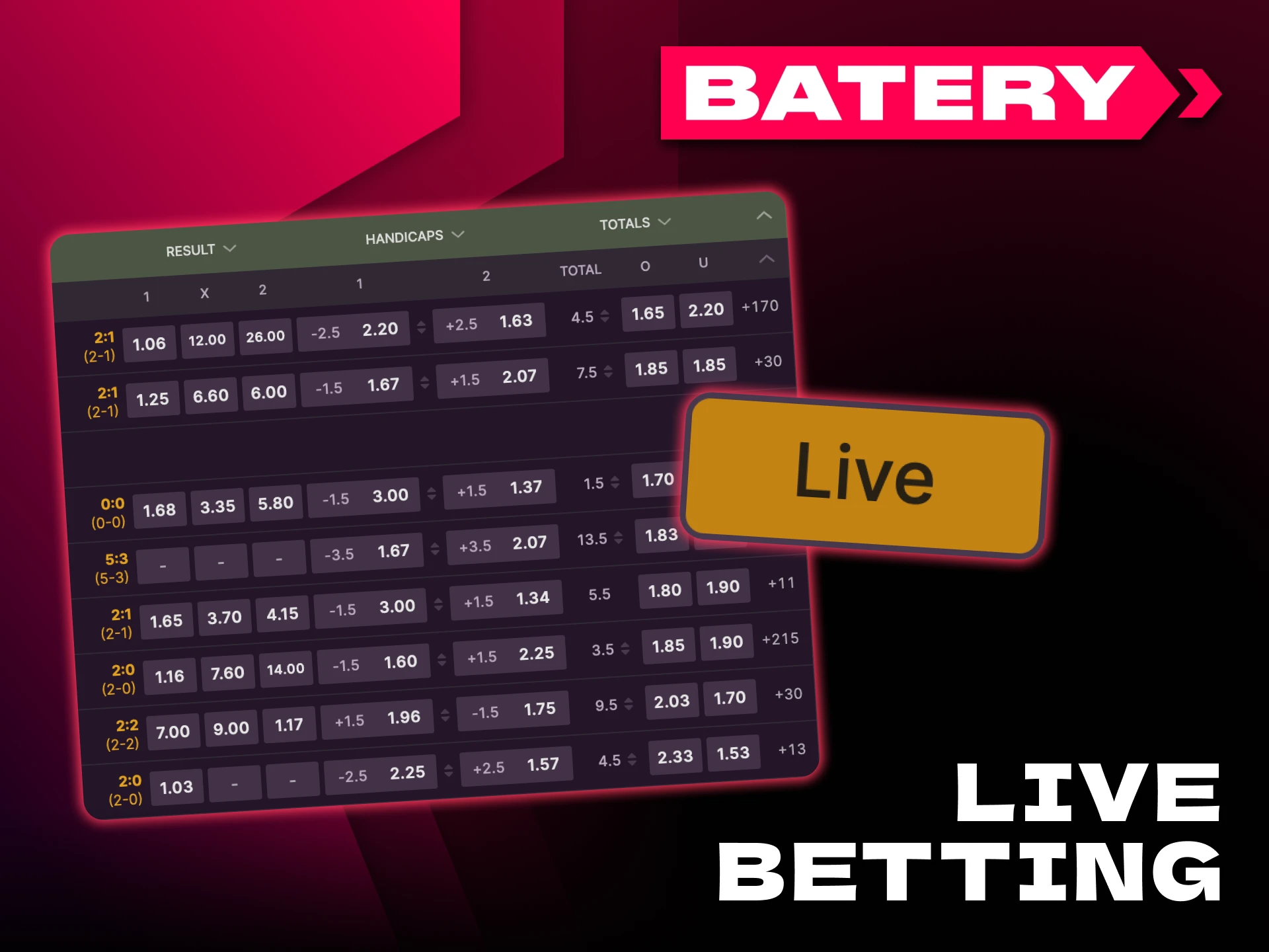 Enjoy live kabaddi betting at Batery official platform.