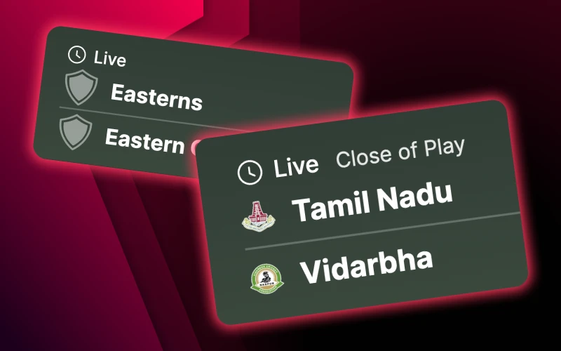 Watch live events directly on Batery while placing bets.