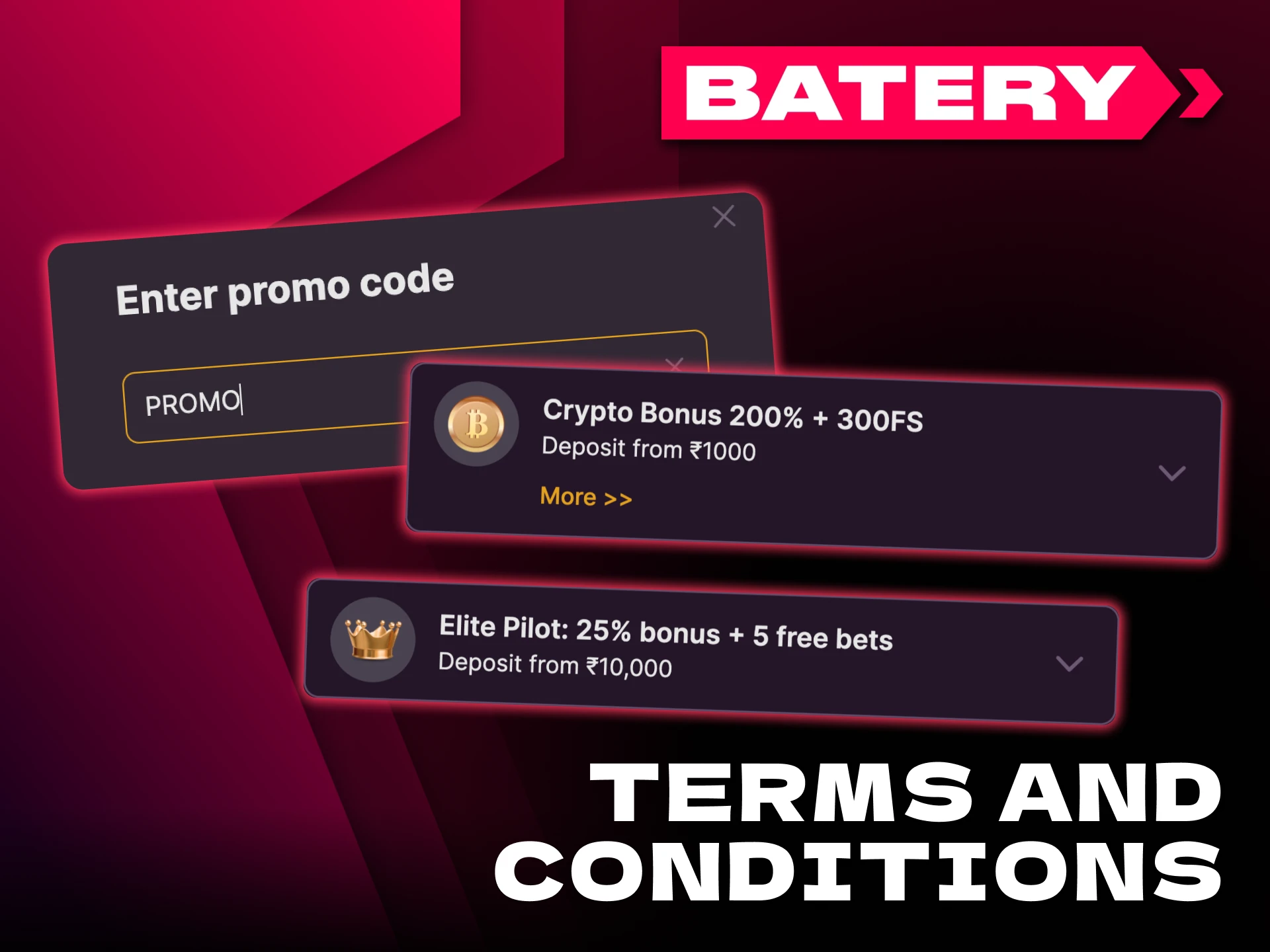 Read the Batery promo code terms and conditions.