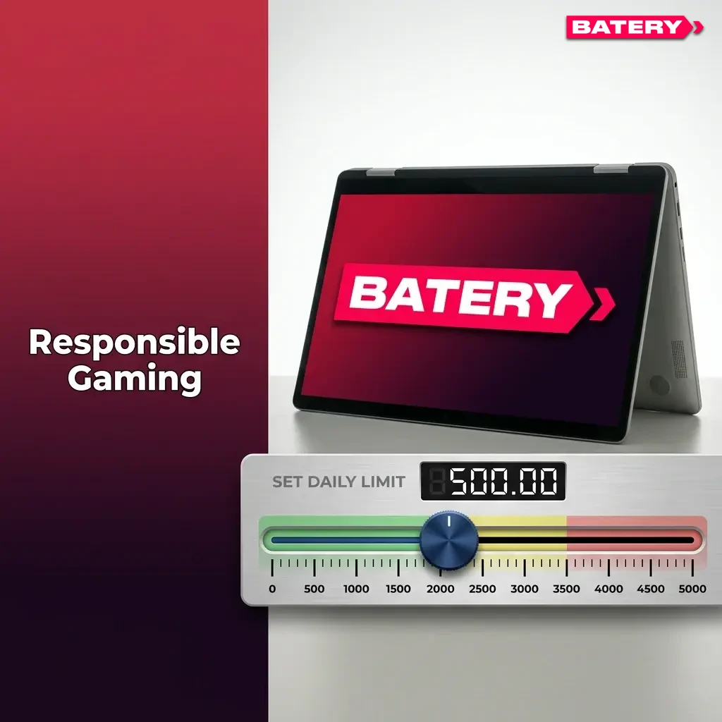 Batery responsible gaming tools including deposit limits, self-exclusion, and session reminders for safe gambling in India