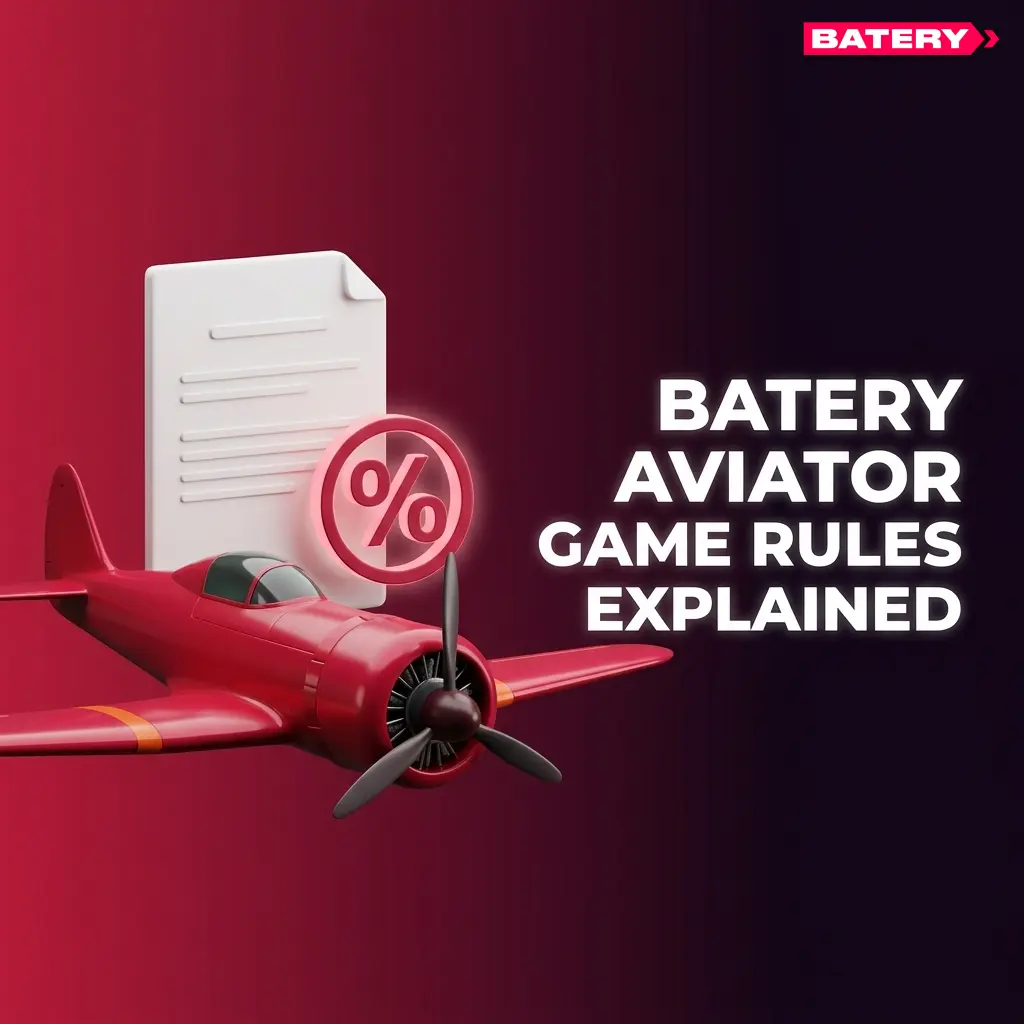 Batery Aviator crash game rules showing multiplier mechanic, dual bet option, auto cash out, and provably fair system