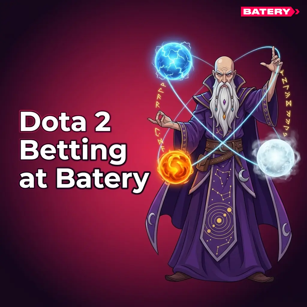 Dota 2 betting at Batery with markets for TI, ESL One, DreamLeague, and more esports tournaments