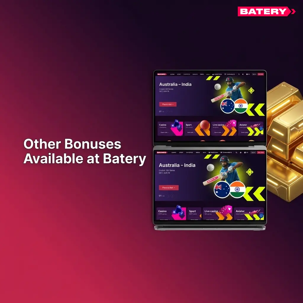 Batery casino bonuses including reload, free spins, cashback, sports betting offers and loyalty programme rewards