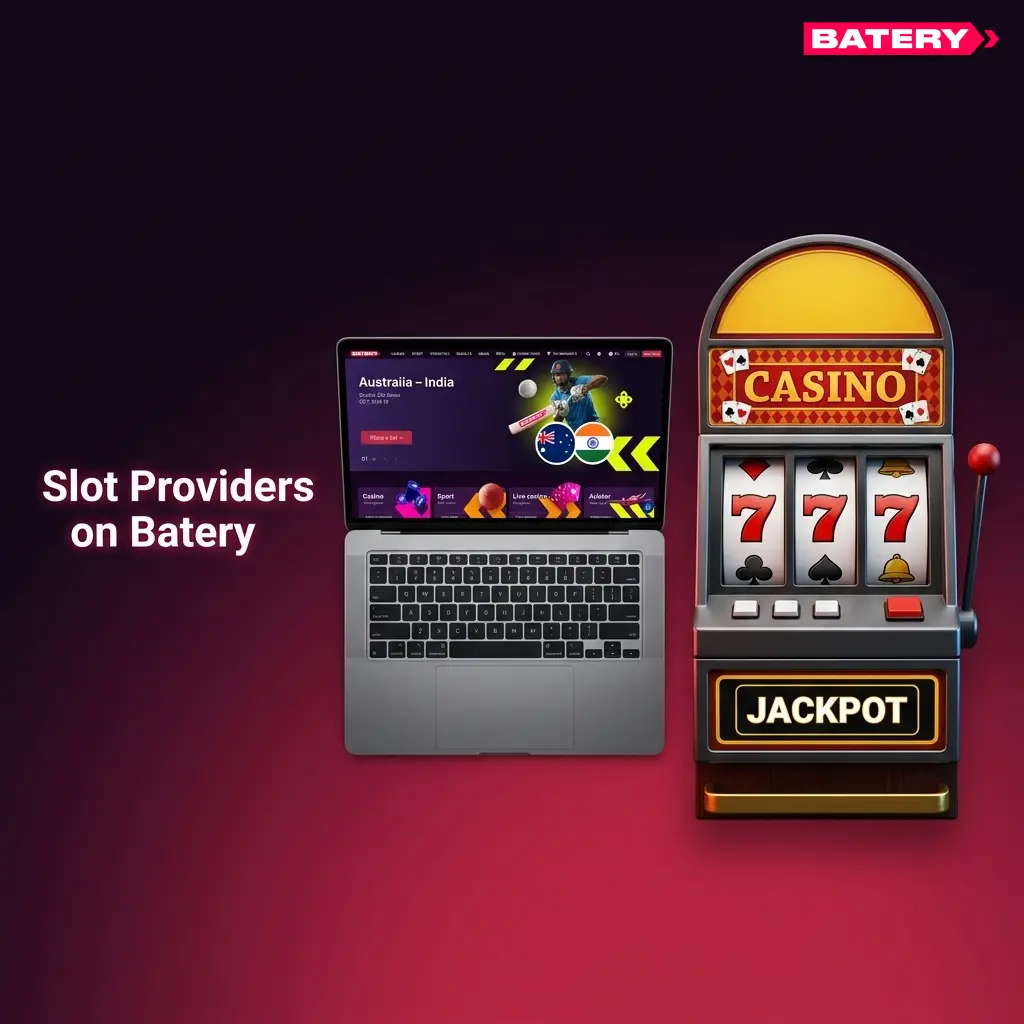Batery slot providers including Pragmatic Play, NetEnt, Microgaming and 50+ studios for Indian players