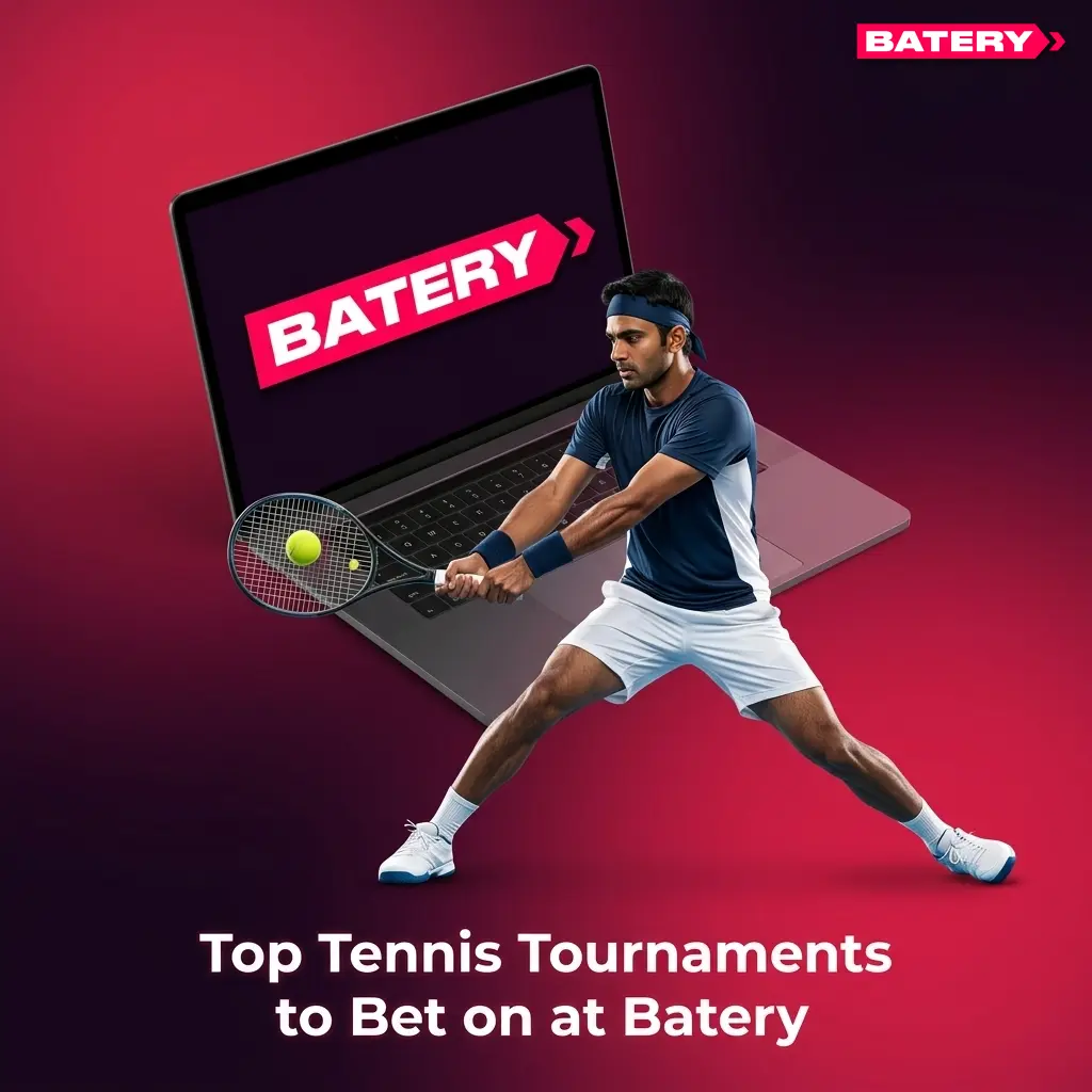 Top tennis tournaments to bet on at Batery including Grand Slams, ATP Masters 1000, WTA 1000, Davis Cup events